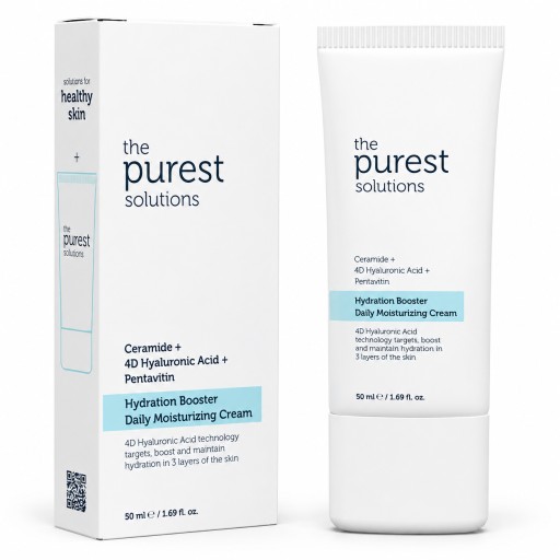 كريم ترطيب يومي مع السيراميد وحمض الهيالورونيك 50 مل The Purest Solutions Hydration Booster Daily Moisturizing Cream 50ml
