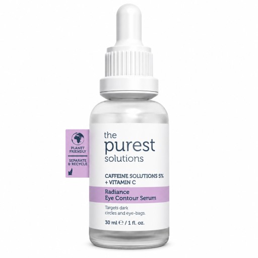 سيروم إشراقة لمحيط العين بالكافيين 5% وفيتامين C حجم 30 مل The Purest Solutions Radiance Eye Contour Serum Caffeine Solutions 5% + Vitamin C 30ml