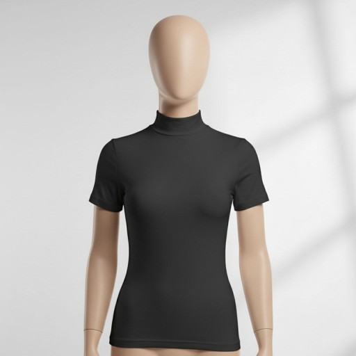 بدي هاينك تركي Short Sleeve Mock Neck Top / T-Shirt