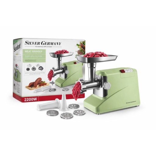 ماكينة فرم اللحم من سيلفر جيرمني بقوة 2200 واط SILVER GERMANY Meat Grinder