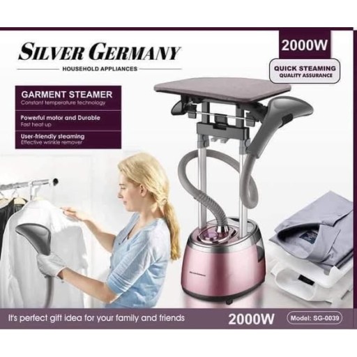 مكواة البخار العمودية الاحترافية للملابس من سيلفر جيرمني (2000 واط) SILVER GERMANY Garment Steamer