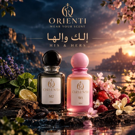 باقة الك والها من Orienti – عطر M2 رجالي مستوحى من Bleu de Chanel Parfum وعطر W1 نسائي مستوحى من Burberry Her Orienti His & Hers Perfume Set – M2 Men’s Inspired by Bleu de Chanel Parfum & W1 Women’s Inspired by Burberry Her