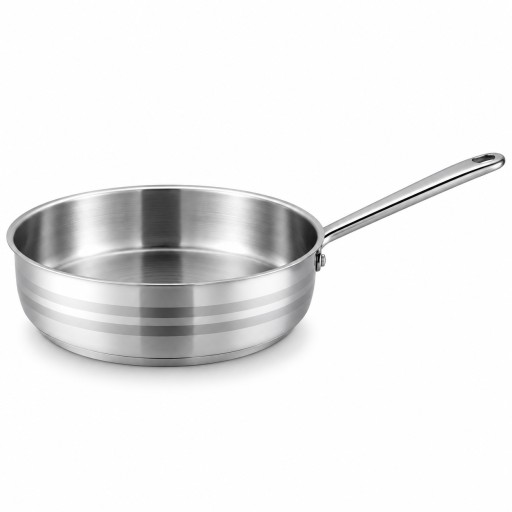 مقلاة أسترا برو ستانلس ستيل 24 سم – سعة 2.9 لتر Astra Pro Stainless Steel Frying Pan 24 cm – 2.9L