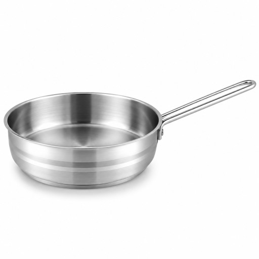 مقلاة أسترا برو ستانلس ستيل 20 سم – سعة 1.8 لتر Astra Pro Stainless Steel Frying Pan 20 cm – 1.8L