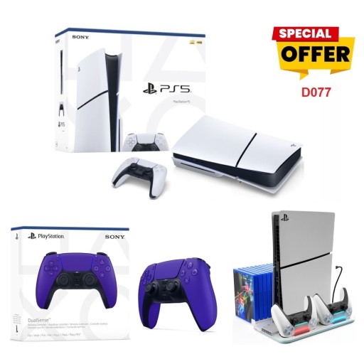 PLAYSTATION PLAYSTATION PS5 Slim Galactic Duo multi-stand Bundle