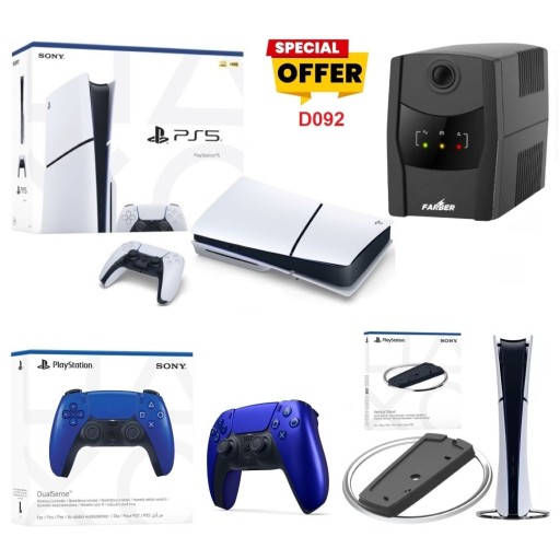 PLAYSTATION PLAYSTATION PS5 Slim Cobalt Stand Bundle