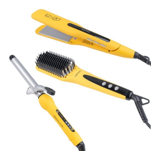 مجموعة تصفيف الشعر 2 في 1 من إنزو ENZO Professional Platinum Collection Duo Hair Styler