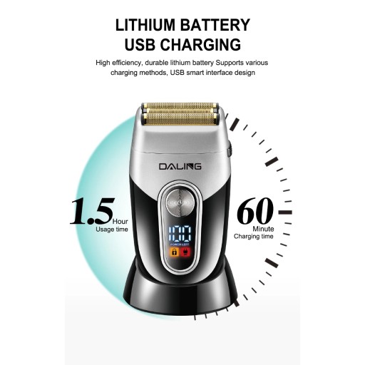 ماكينة الحلاقة بشاشة رقمية من دالينج DALING Cordless Shaver with Digital Display