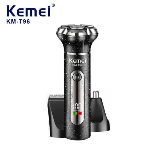 ماكينة الحلاقة والتشذيب المتكاملة 3 في 1 من كيمي Kemei 3-in-1 Professional Grooming Kit