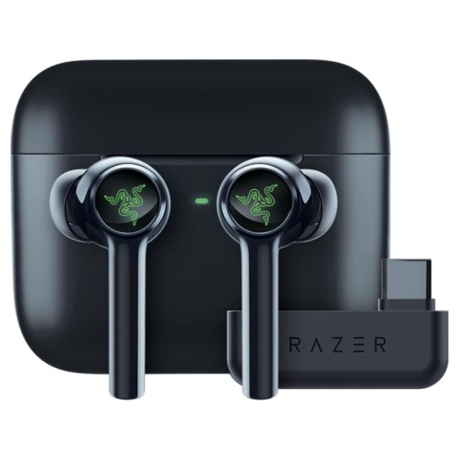 سماعات الأذن اللاسلكية Razer Hammerhead Pro HyperSpeed المخصصة للألعاب، للكمبيوتر الشخصي وPlayStation Razer Hammerhead Pro HyperSpeed Wireless Gaming Earbuds for PC, Playstation, Switch, Mobile