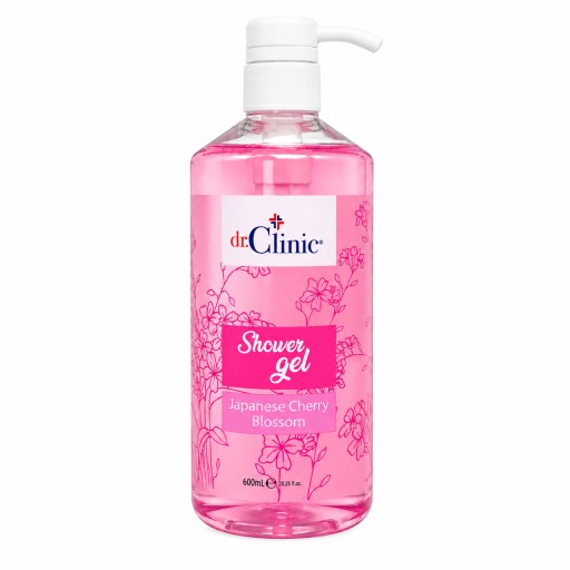 جل استحمام دكتور كلينك برائحة زهرة الكرز الياباني – 600 مل Dr. Clinic Japanese Cherry Blossom Shower Gel – 600ml