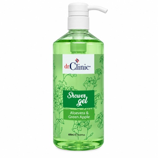 جل استحمام دكتور كلينك بالألوفيرا والتفاح الأخضر – 600 مل Dr. Clinic Aloe Vera & Green Apple Shower Gel – 600ml