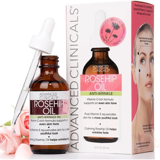 ADVANCED CLINICALS Anti Wrinkle Rosehip Oil زيت الروز هب من ادفانسد كلينيكالز