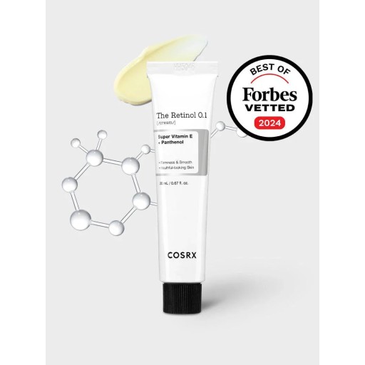 COSRX The Retinol 0.1 Cream Super Vitamin E + Panthenol + Firmness & Sooth + Youthful Looking Skin  كريم الريتينول من كوزركس