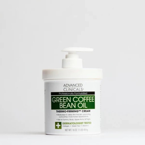 ADVANCED CLINICALS Green Coffee Bean Oil Anti-Cellulite Slimming Cream المرطب العملاق بحبوب القهوة الخضراء من ادفانسد كلينيكالز - 59 Ml