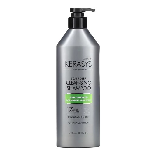 AEKYUNG KERASYS Hair Clinic Dry Scalp Deep Cleansing Shampoo Anti Dandruff For Normal & Dry Scalp شامبو الفروة الجافة والعادية من ايكيونك كيراساس - 400 Ml