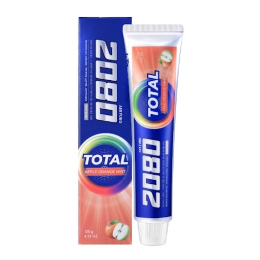AEKYUNG KERASYS 2080 Total Apple Orange Mint معجون الاسنان بالتفاح والبرتقال والنعناع من ايكيونك كيراساس