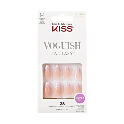 KISS Nails On Point Voguish Fantasy 28 Nails Glue Included FV21