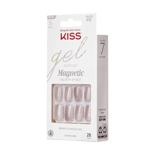 KISS Gel Fantasy Magnetic Velvety Effect 28 Nails Glue Included VF05