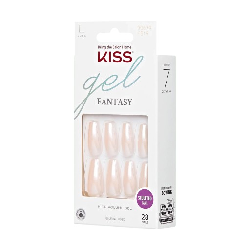 KISS Gel Fantasy Sculpted 28 Nails Glue Included 90679 (Hold Me Closer)