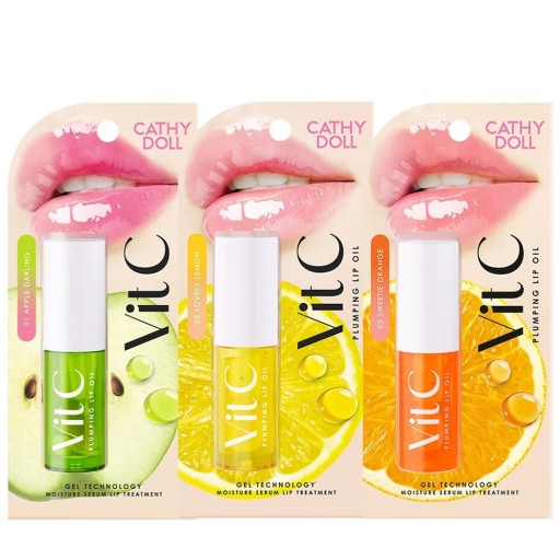 CATHY DOLL Vit C Plumping Lip Oil زيت الشفاه للترطيب وزيادة الحجم من كاثي دول - 01 Apple Darling