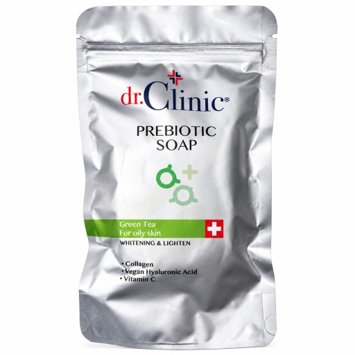 صابونة دكتور كلينك بريبايوتك بالشاي الأخضر للبشرة الدهنية 100 غم Dr. Clinic Prebiotic Soap Green Tea for Oily Skin 100g