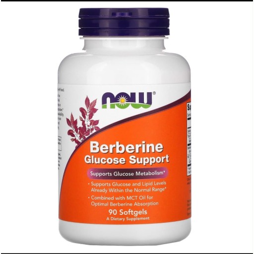 بربرين لدعم الجلوكوز (أو دعم توازن سكر الدم). 90 كبسولة هلامية Berberine Glucose Support  ,90 Softgels