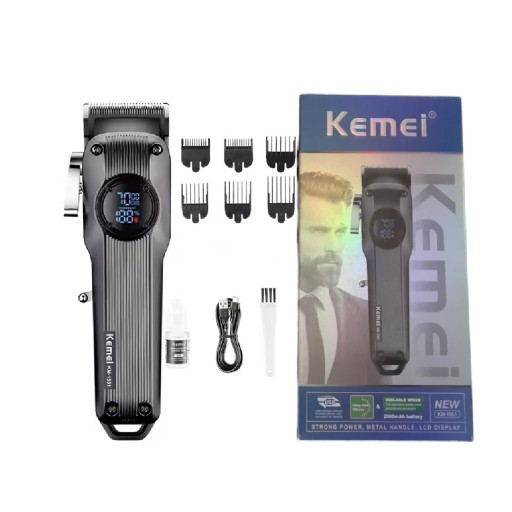 ماكينة الحلاقة بشاشة رقمية من كيمي Kemei Hair Clipper with Digital Display