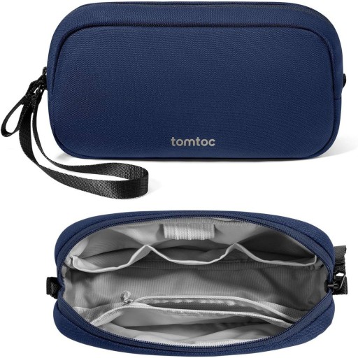 تومتوك - حقيبة ملحقات إلكترونية Light-T12 سعة 1 لتر - ازرق غامق Tomtoc Light-T12 Electronic Accessory Pouch 1L Navy Blue