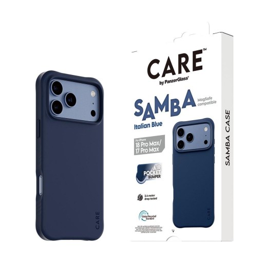 كفر حماية Panzer CARE Fashionable Case Samba Blue مع MagSafe لهاتف Apple iPhone 18 Pro Max Panzer Case iPhone 18 Pro Max Samba Blue w. MagSafe Apple