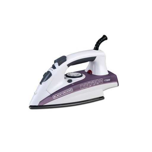 مكواة بخار من بلاك+ديكر X1750-B5 ذو قاعدة غير لاصقة 1750واط Black&Decker X1750-B5 1750W STEAM IRON WITH NONSTICK SOLEPLATE