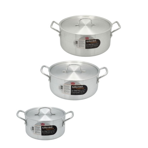 سيت جداري فافون المنيوم حجم وسط Aluminum Pot Set - 3 piece