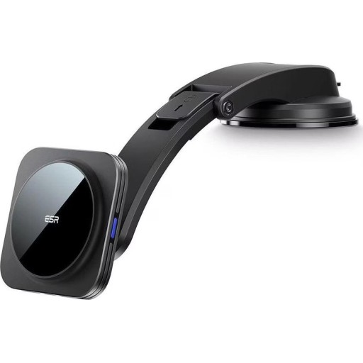 حامل وشاحن لاسلكي للسيارة ESR MagSafe HaloLock للوحة القيادة مع ذراع تثبيت منخفض البروز ESR MagSafe HaloLock Dashboard Wireless Car Charger Holder with Low-Profile Mounting Arm
