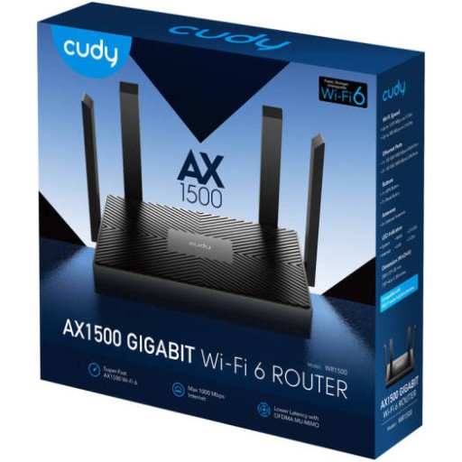 راوتر Cudy WR1500 AX1500 بتقنية Wi-Fi 6 ثنائي النطاق Cudy WR1500 AX1500 Mesh Wi-Fi 6 Dual-Band Gigabit Router