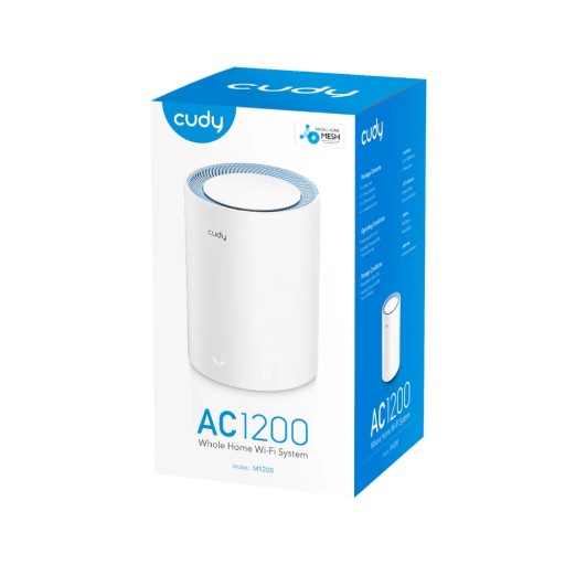 نظام Cudy M1200 AC1200 لشبكة Wi-Fi Mesh – قطعة واحدة Cudy M1200 AC1200 Mesh Wi-Fi System – 1-Pack