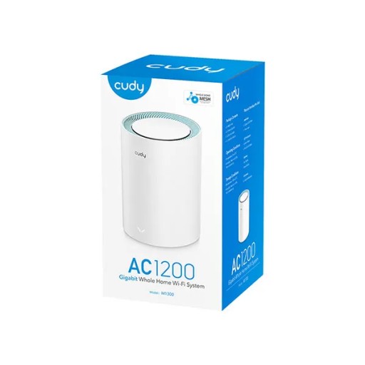 نظام Cudy M1300 AC1200 Mesh Wi-Fi جيجابت – قطعة واحدة Cudy M1300 AC1200 Gigabit Mesh Wi-Fi System – 1-Pack