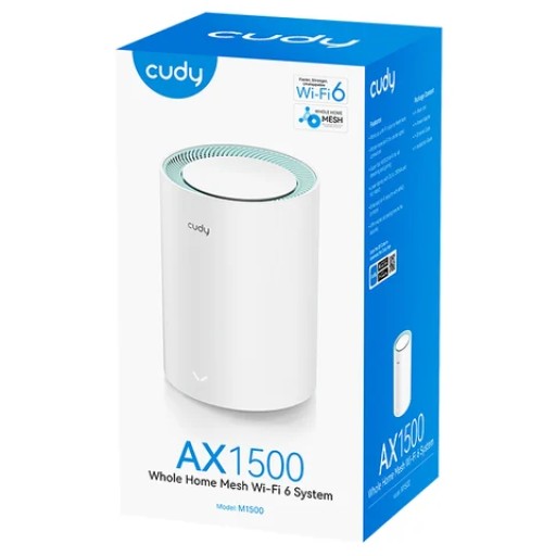 نظام Cudy M1500 AX1500 Gigabit Mesh Wi-Fi 6 – قطعة واحدة Cudy M1500 AX1500 Gigabit Mesh Wi-Fi 6 System – 1-Pack
