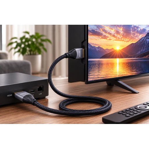 كيبل HDMI 2.0 بدقة 4K وتردد 60 هرتز بطول 3 متر Philips HDMI 2.0 Cable 4K 60Hz 3M