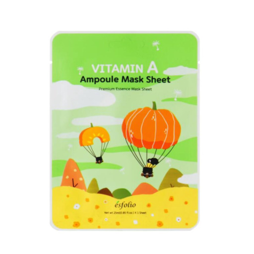 قناع أمبولة فيتامين أ للوجه إيسفوليو 25 مل Esfolio Vitamin A Ampoule Mask Sheet 25ml