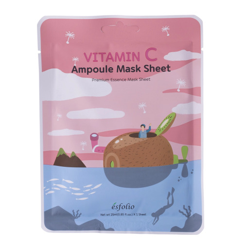 قناع أمبول فيتامين سي بخلاصة الكيوي 25 مل Vitamin C Ampoule Mask Sheet with Kiwi Extract 25ml