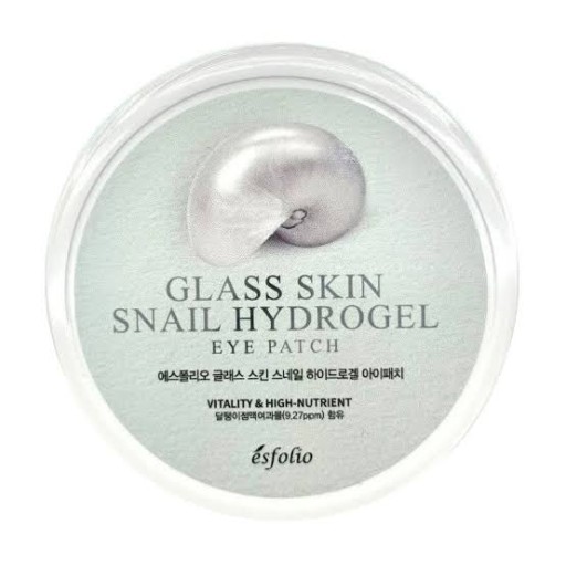 شرائح هيدروجيل للعين بمستخلص الحلزون لبشرة زجاجية - إسفوليو30 قطعة esfolio Glass Skin Snail Hydrogel Eye Patch 30pcs