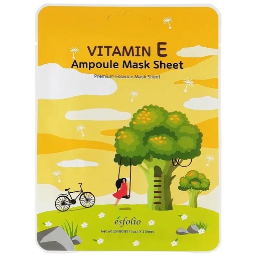 قناع أمبول فيتامين E ورقي Esfolio 25 مل Esfolio Vitamin E Ampoule Sheet Mask 1 x 25ml