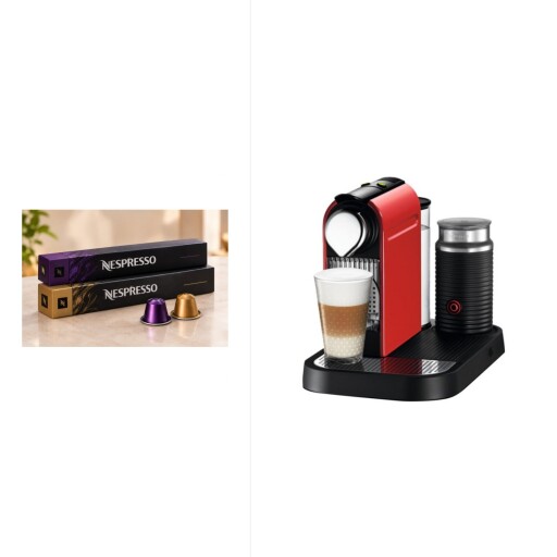سیتیز مع حليب + شريطين كبسولات قهوة نسبريسو - تشكيلة عشوائية Citiz & Milk + 2 Nespresso Coffee Capsule Sleeves – Random Selection