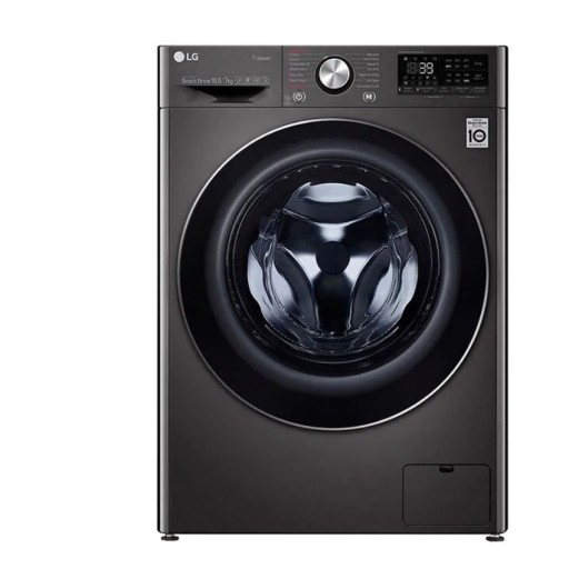 غسالة ال جي 10.5 كيلو جانبي فول درير سلفر LG 10.5 kg Side Load Washing Machine
