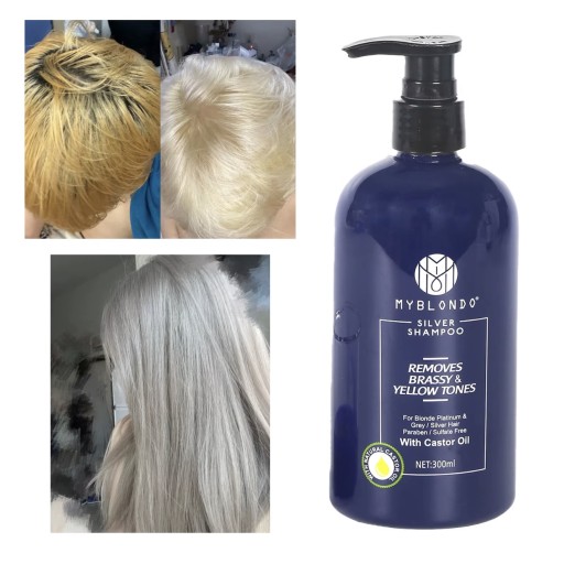 شامبو سيلفر بنفسجي لإزالة الاصفرار والدرجات النحاسية – 300 مل Purple Silver Shampoo – Anti-Yellow & Brassiness – 300ml