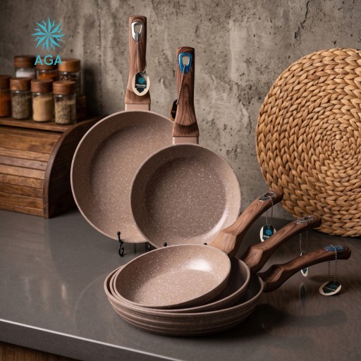 سيت طاوة كرانيت 5 ق ماركة AGA AGA Pan set 5 Pieces