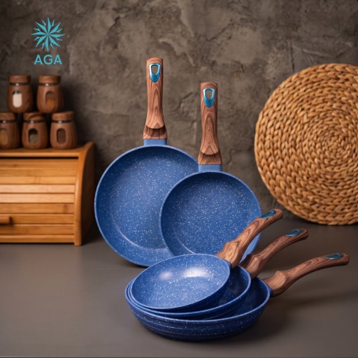 سيت طاوة كرانيت 5 ق ماركة AGA AGA Pan set 5 Pieces