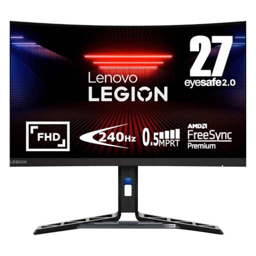شاشة Lenovo Legion R27fc-30 قياس 27 بوصة للألعاب – FHD – VA – منحنية 1500R – تردد 280Hz – أسود Lenovo Legion R27fc-30 27-Inch FHD VA 280Hz Curved Gaming Monitor – Black