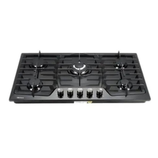 طباخ ميلانو 5 شاعل اسود ايطالي موديل HBS-5006-BLACK Milano 90 CM cooker