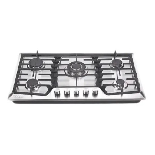 طباخ ميلانو 5 شاعل ستيل ايطالي موديل HBS-5006 Cooker 90 cm
